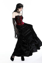 Load image into Gallery viewer, Gothic burgundy sexy shoulder lace sleeves tops TW560