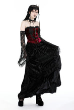 Load image into Gallery viewer, Gothic burgundy sexy shoulder lace sleeves tops TW560