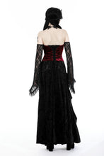 Load image into Gallery viewer, Gothic burgundy sexy shoulder lace sleeves tops TW560