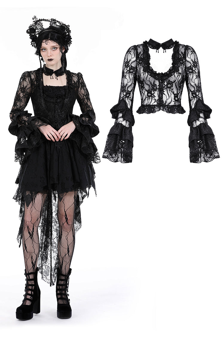希少耽美系Goth、Black l CD 詰め合わせ Gothic sexy lace petal sleeve tops TW570 – DARK IN LOVE