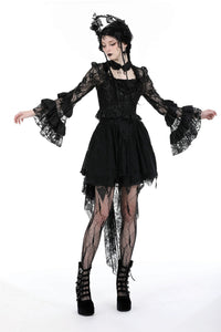 Gothic sexy lace petal sleeve tops TW570