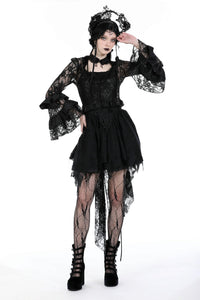 Gothic sexy lace petal sleeve tops TW570