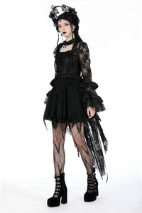 Gothic sexy lace petal sleeve tops TW570