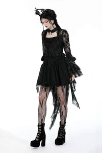 Gothic sexy lace petal sleeve tops TW570